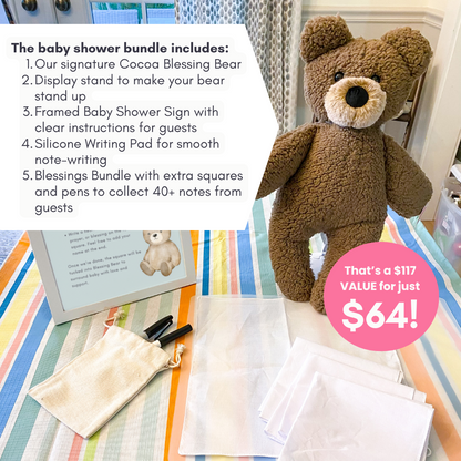 Cocoa Blessing Bear Baby Shower Bundle