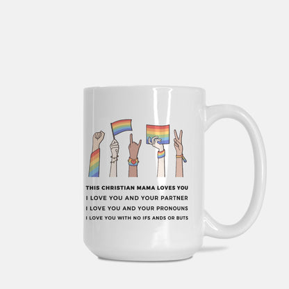 Taza de café del mes del orgullo (15 oz.)