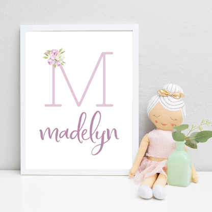 Lavender Cursive Name Print