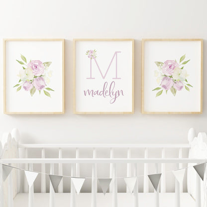 Lavender Nursery Wall Art Set #4