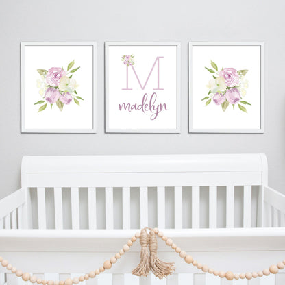 Lavender Nursery Wall Art Set #4