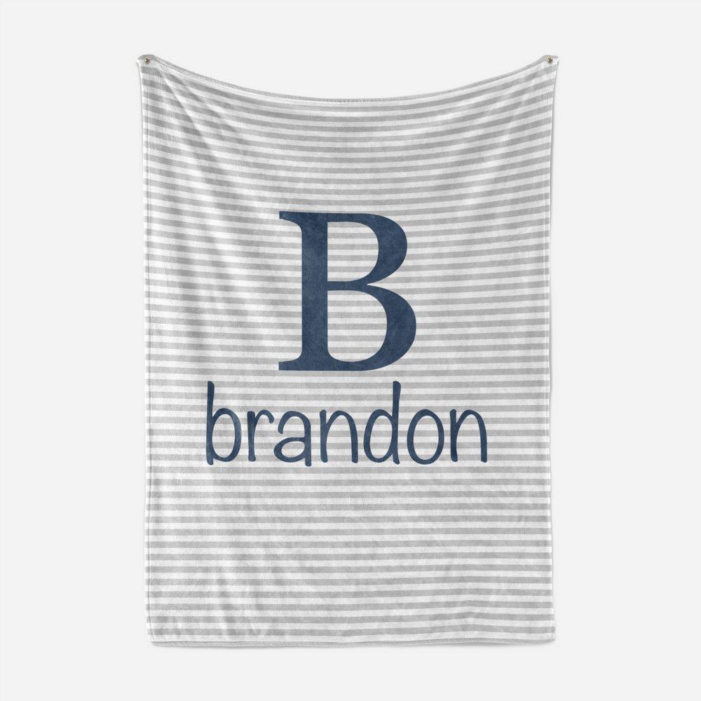 Personalized Boy Baby Blankets | Free Shipping | The Graceful Goose