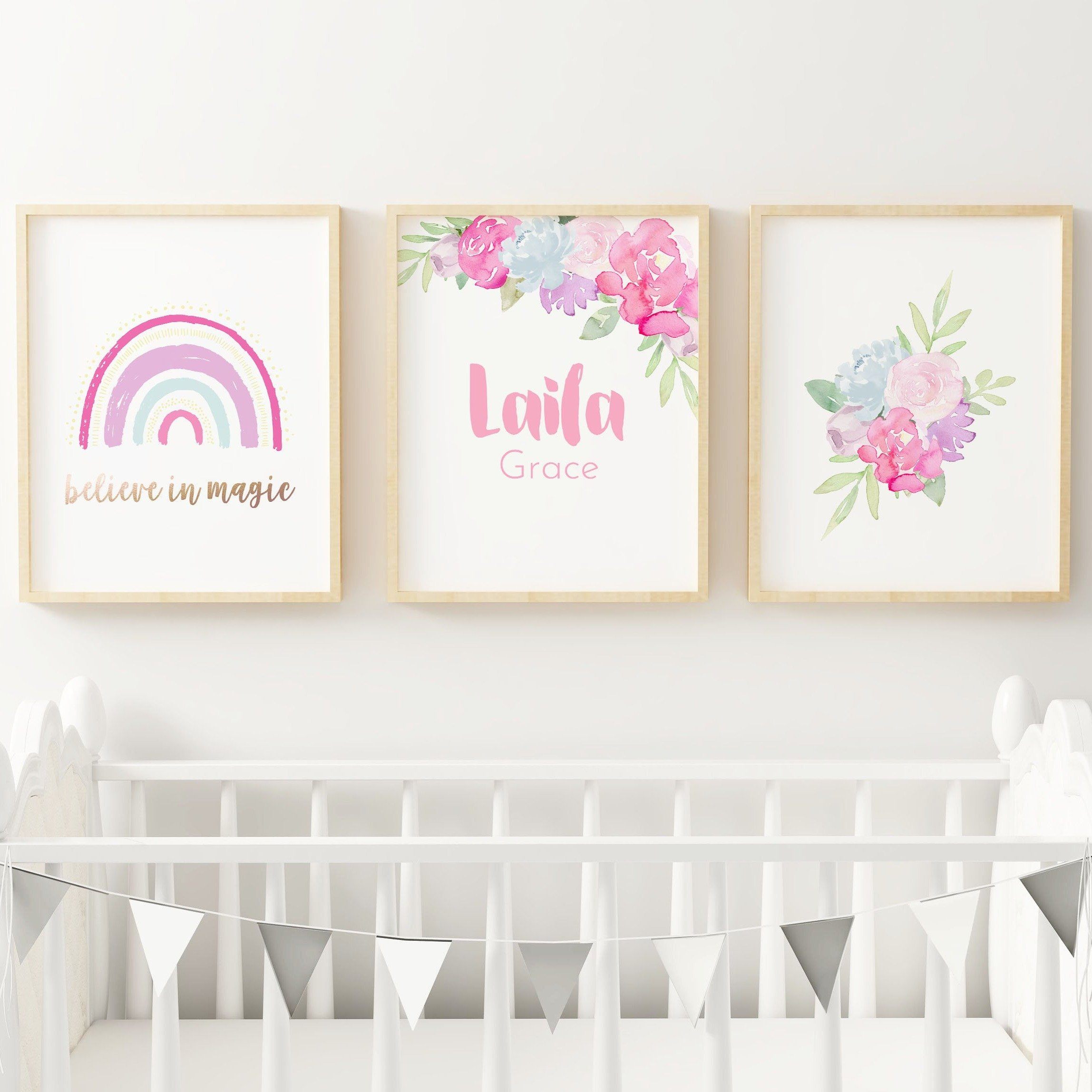 Rainbow wall art store nursery