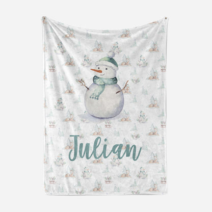 Snowman Blanket Baby Blankets TheGracefulGoose