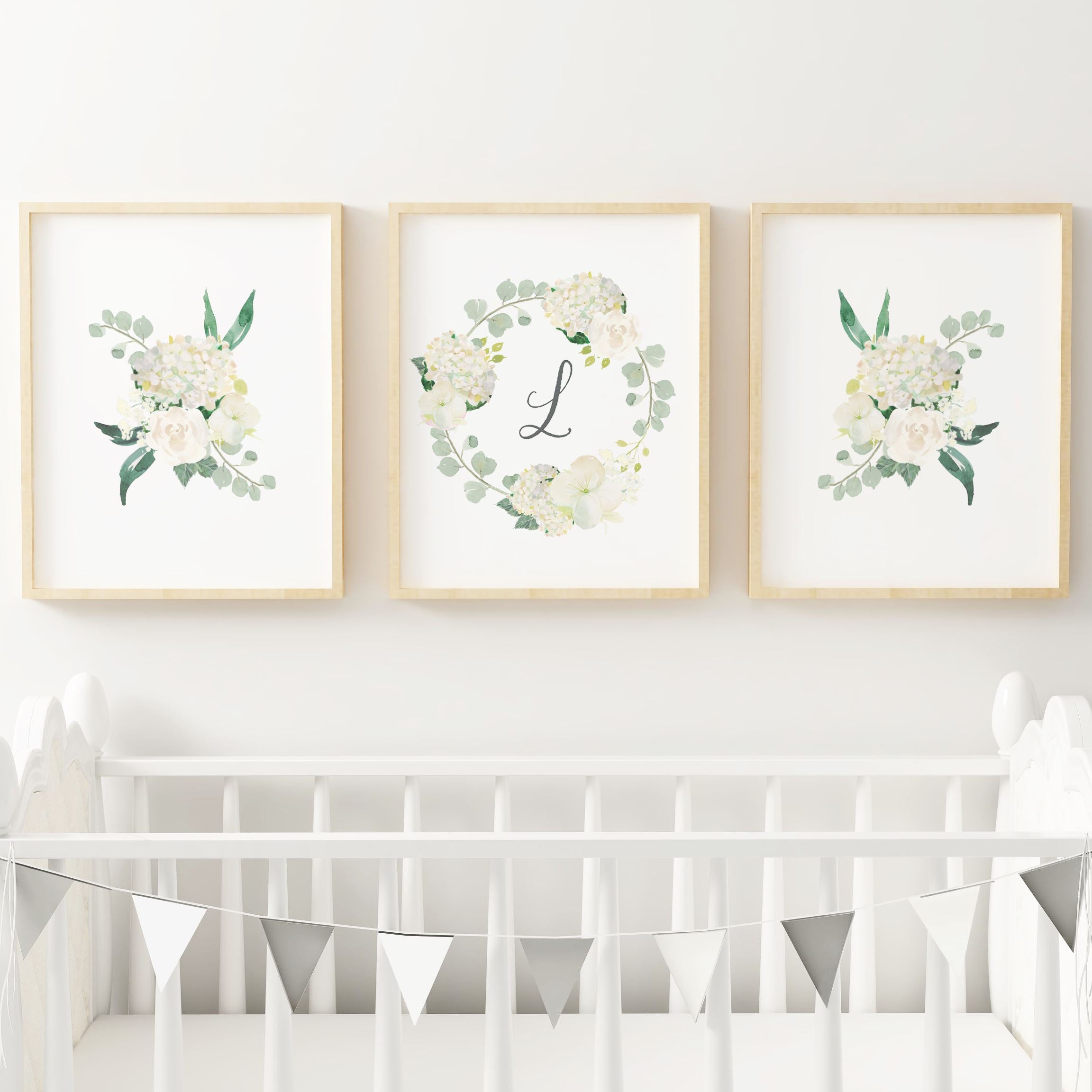 White Nursery Wall Art Set 2